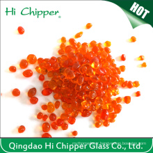 Red Colored Glass Beads for Fireplace